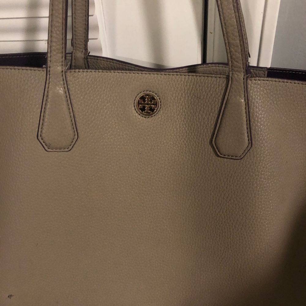 Tory Burch French Grey Perry Tote